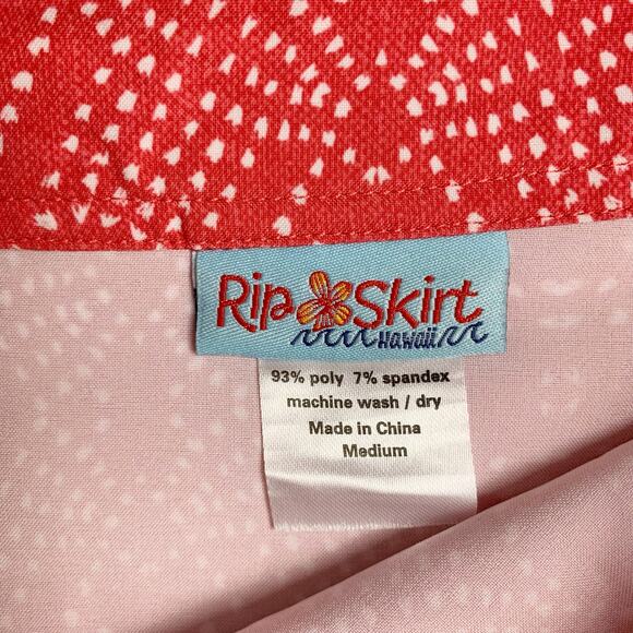RipSkirt Wrap Skirt Length 2 Red White Adjustable Pocket Vacation Women's M - Picture 5 of 6